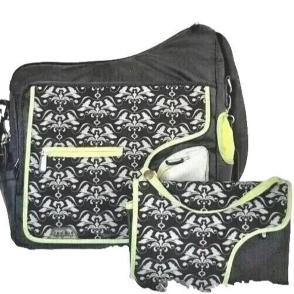 JJ COLE METRA DIAPER BAG IN MIDNIGHT CLOVER - Picture 1 of 14